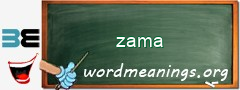 WordMeaning blackboard for zama